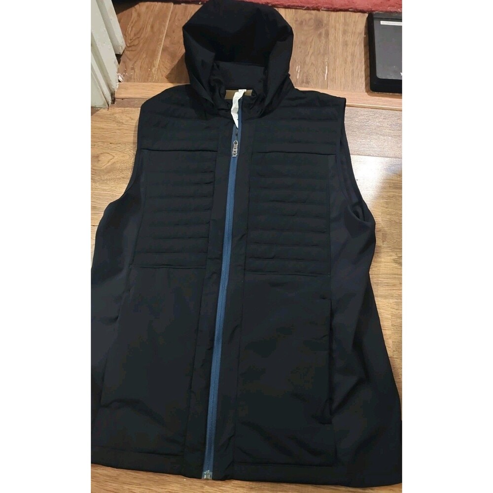Lululemon Speed Up Vest Mens XL Black Full Zip Hooded Activewear Quilted Gym